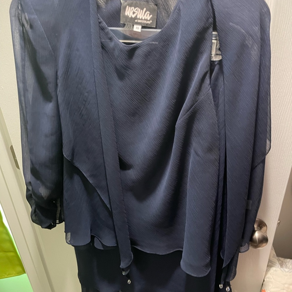 Navy three piece dress